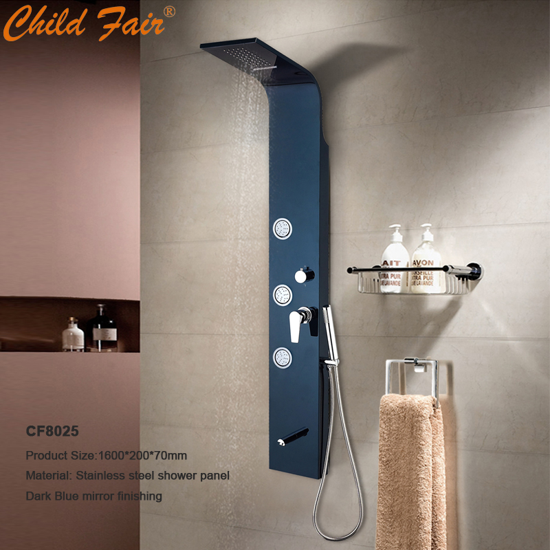 Painel de aço inoxidável CF8025 do chuveiro, painéis do chuveiro do banheiro, chuveiro da massagem
